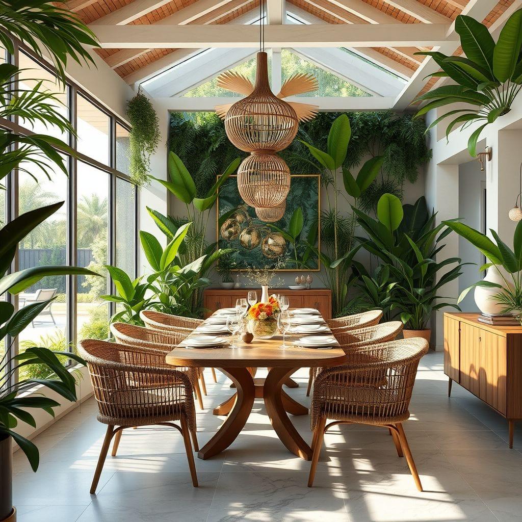 Tropical dining room - AI Generated