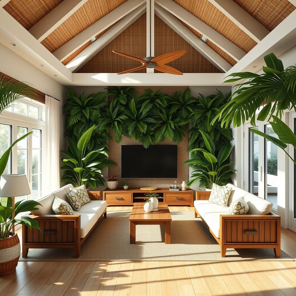 Tropical entertainment room - AI Generated