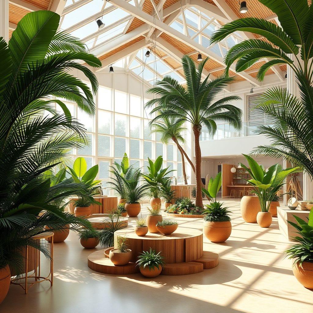 Tropical exhibition space - AI Generated