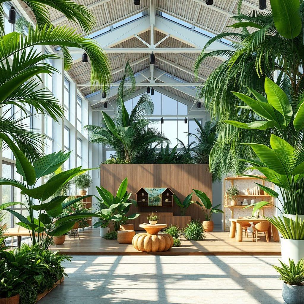 Tropical exhibition space - AI Generated
