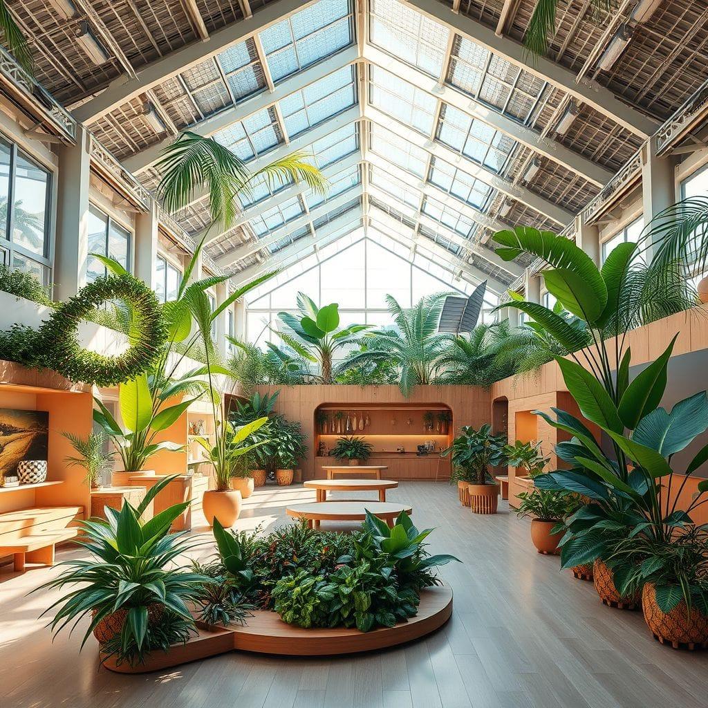 Tropical exhibition space - AI Generated