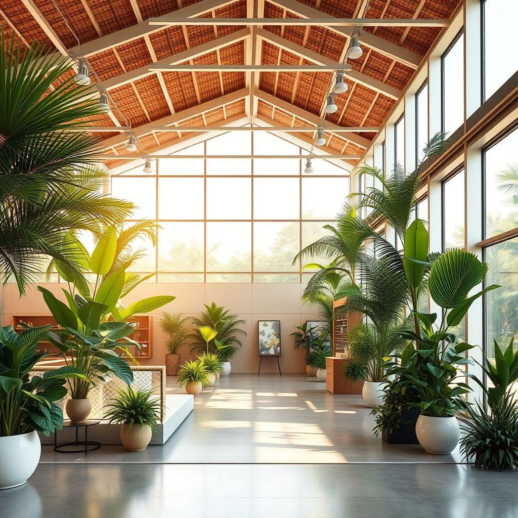 Tropical exhibition space - AI Generated