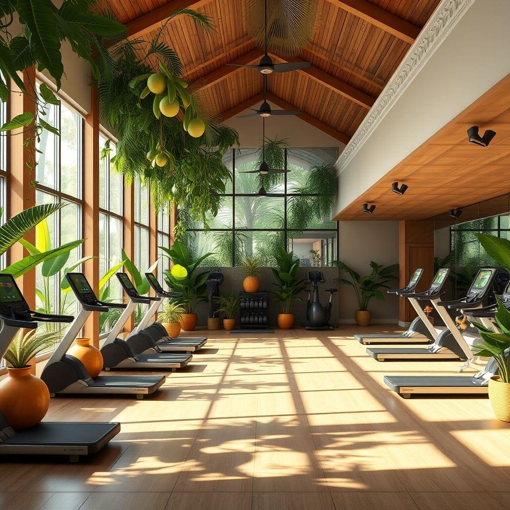 Tropical gym - AI Generated