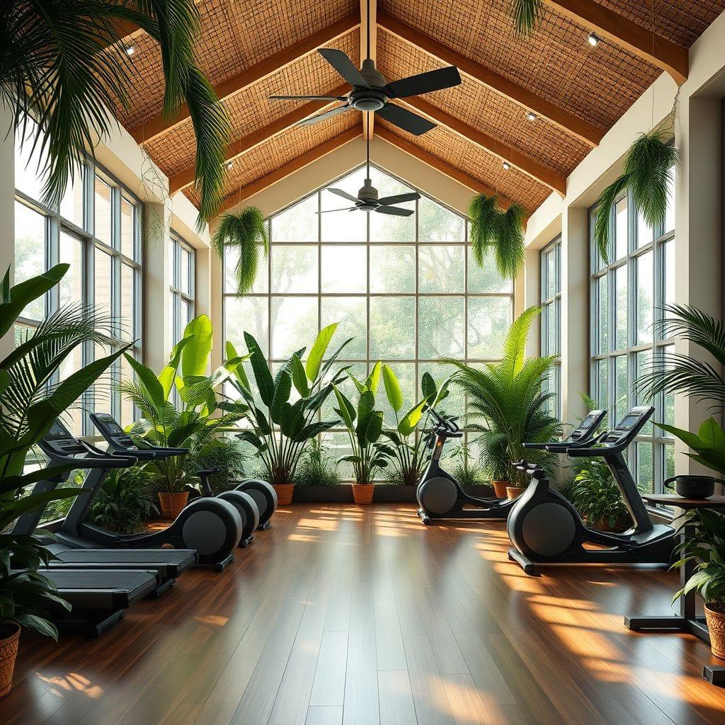 Tropical gym - AI Generated