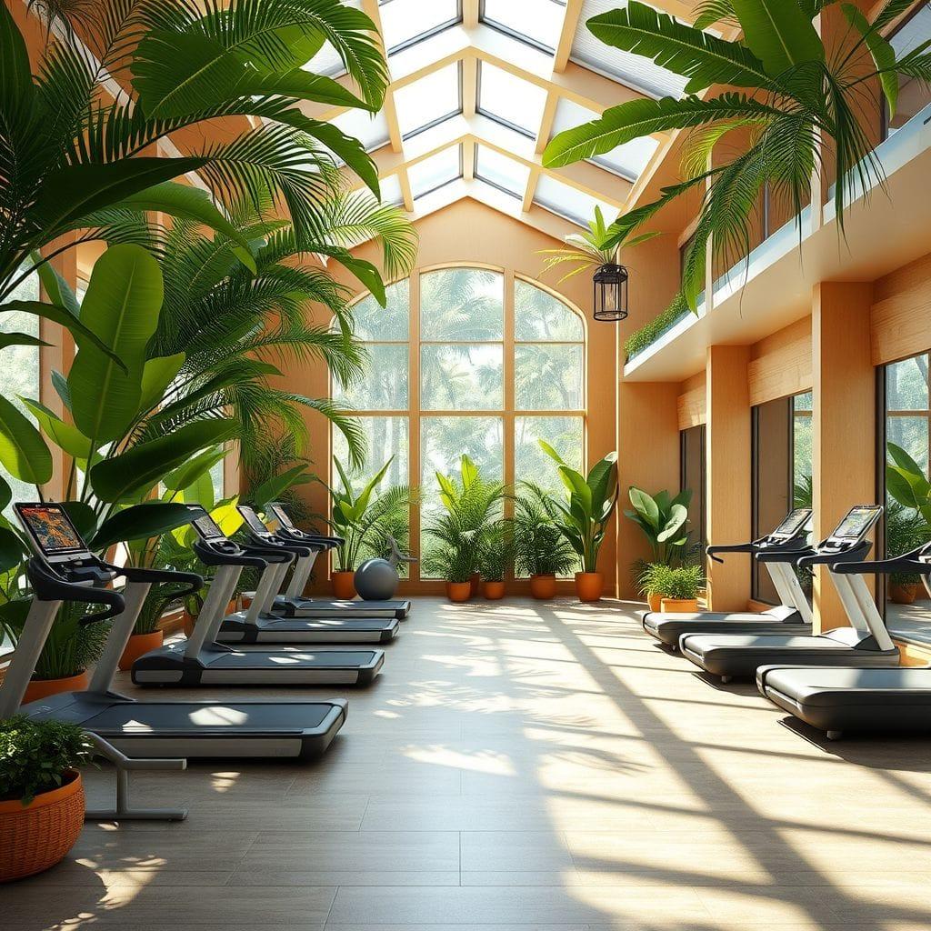 Tropical gym - AI Generated