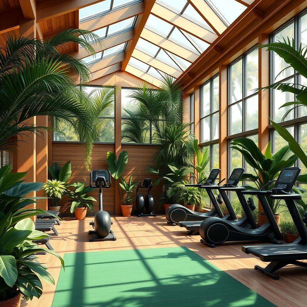 Tropical gym - AI Generated