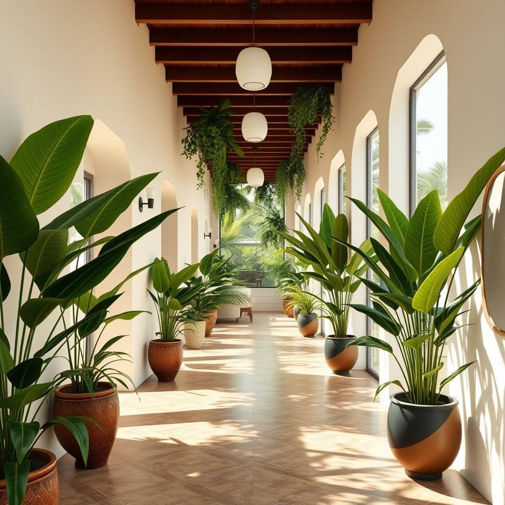 Tropical hallway - AI Generated