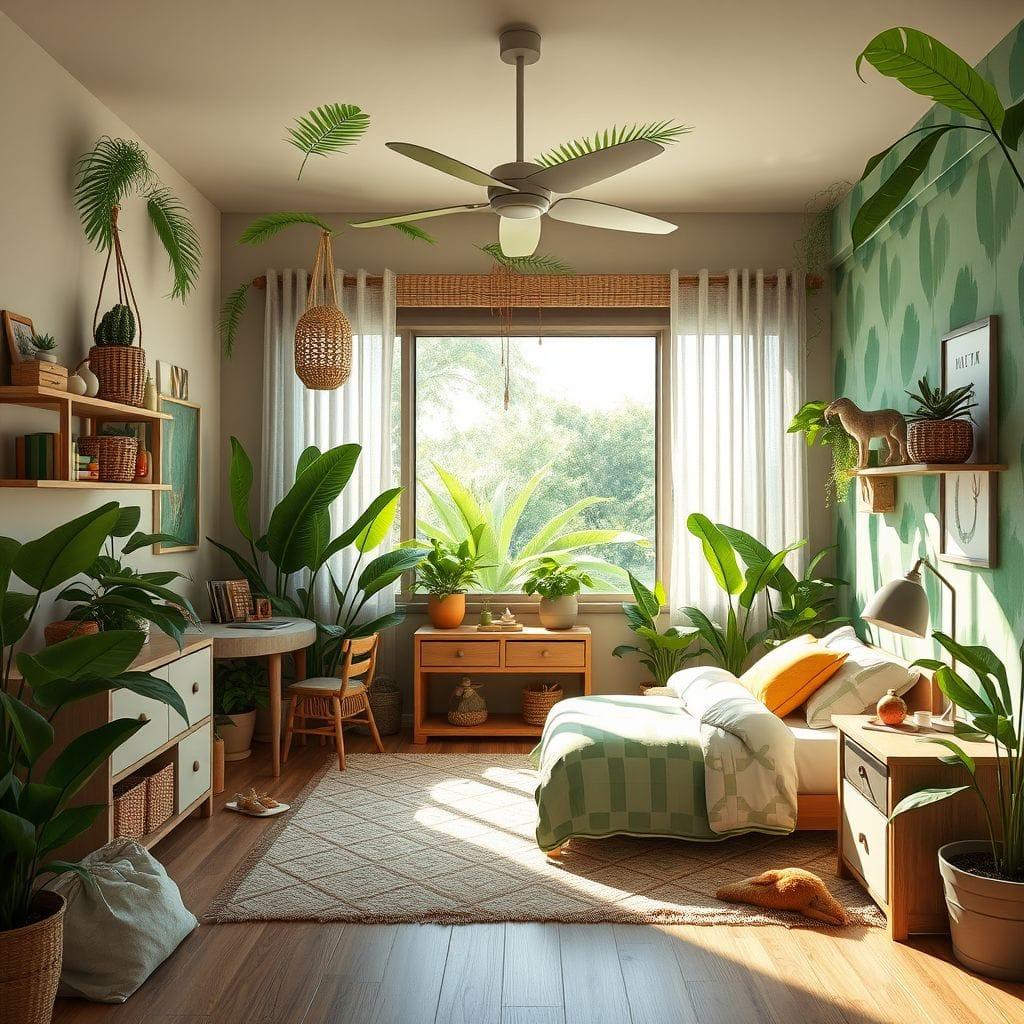 Tropical kids room - AI Generated