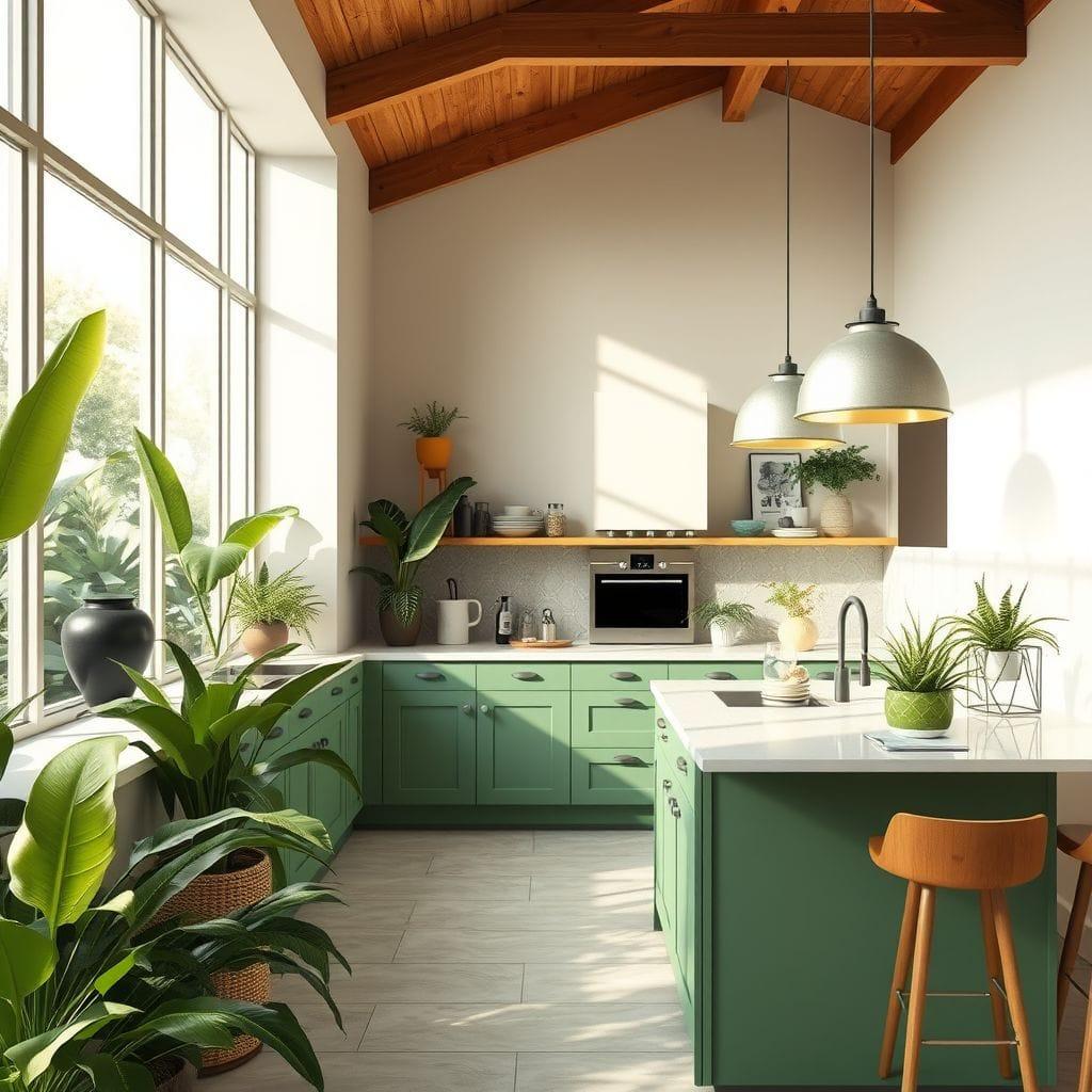 Tropical kitchen - AI Generated