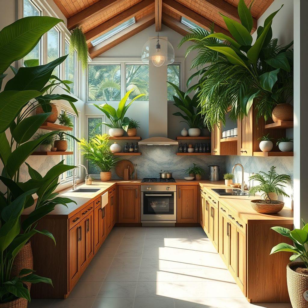 Tropical kitchen - AI Generated
