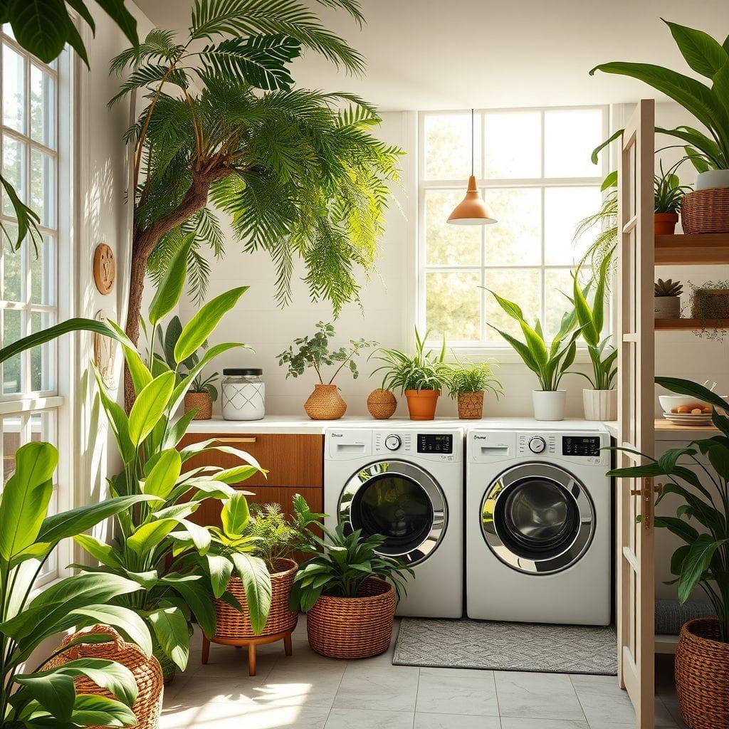 Tropical laundry room - AI Generated