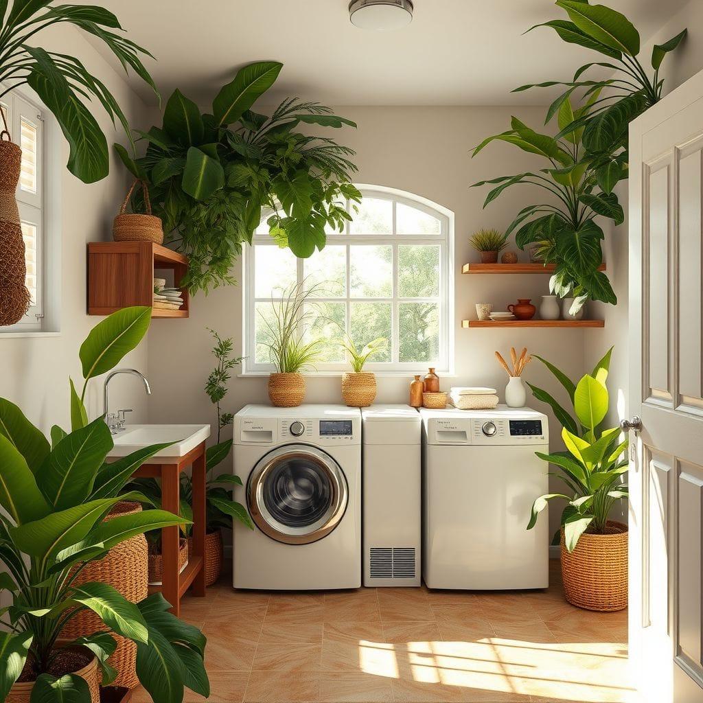 Tropical laundry room - AI Generated