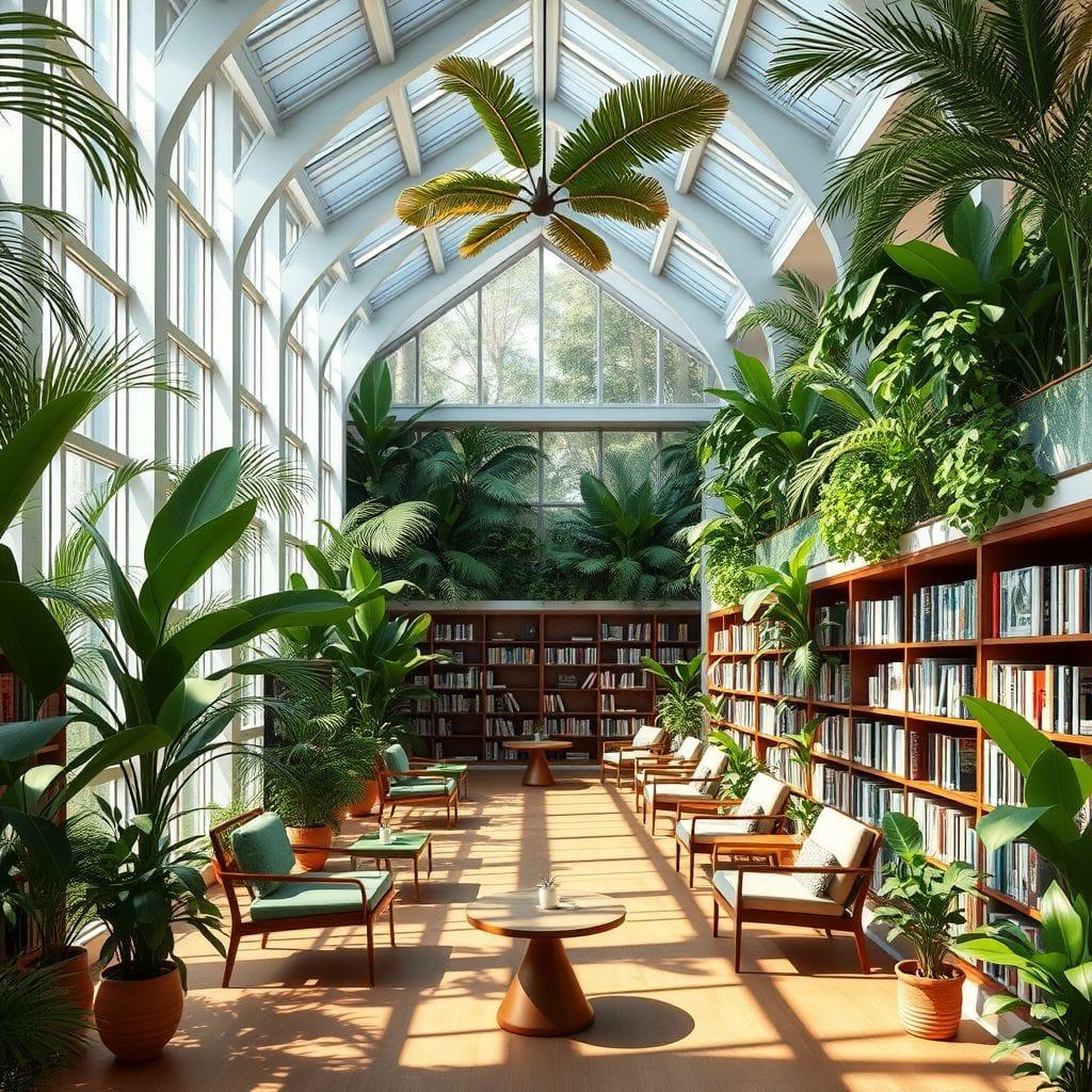 Tropical library - AI Generated