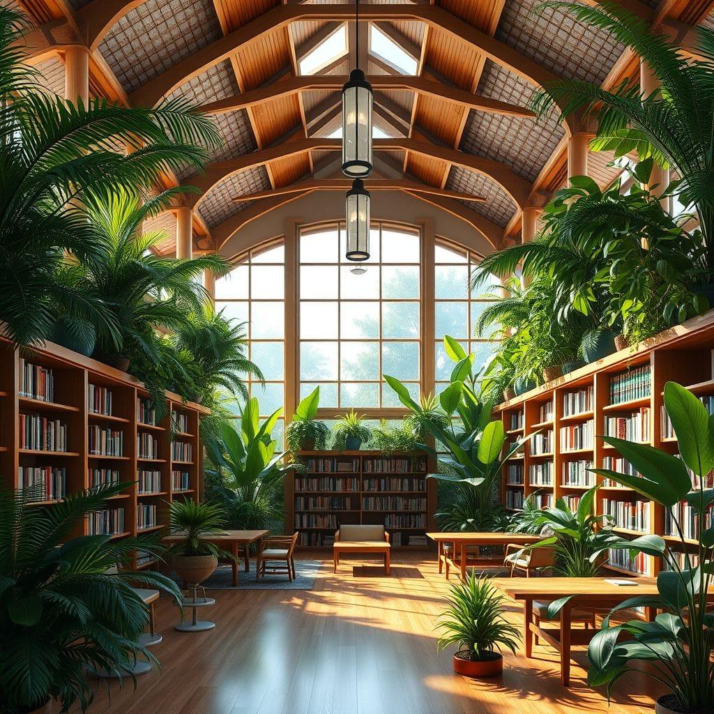 Tropical library - AI Generated