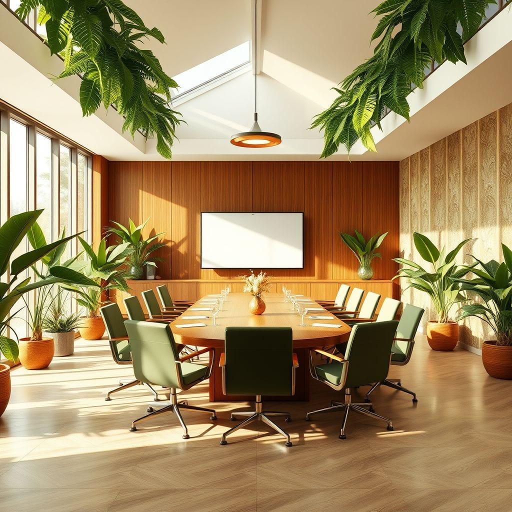 Tropical meeting room - AI Generated