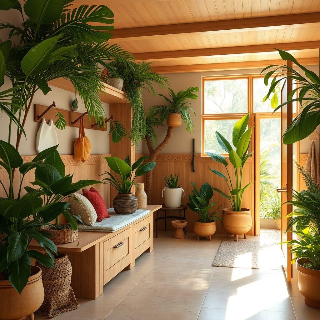 Tropical mudroom - AI Generated