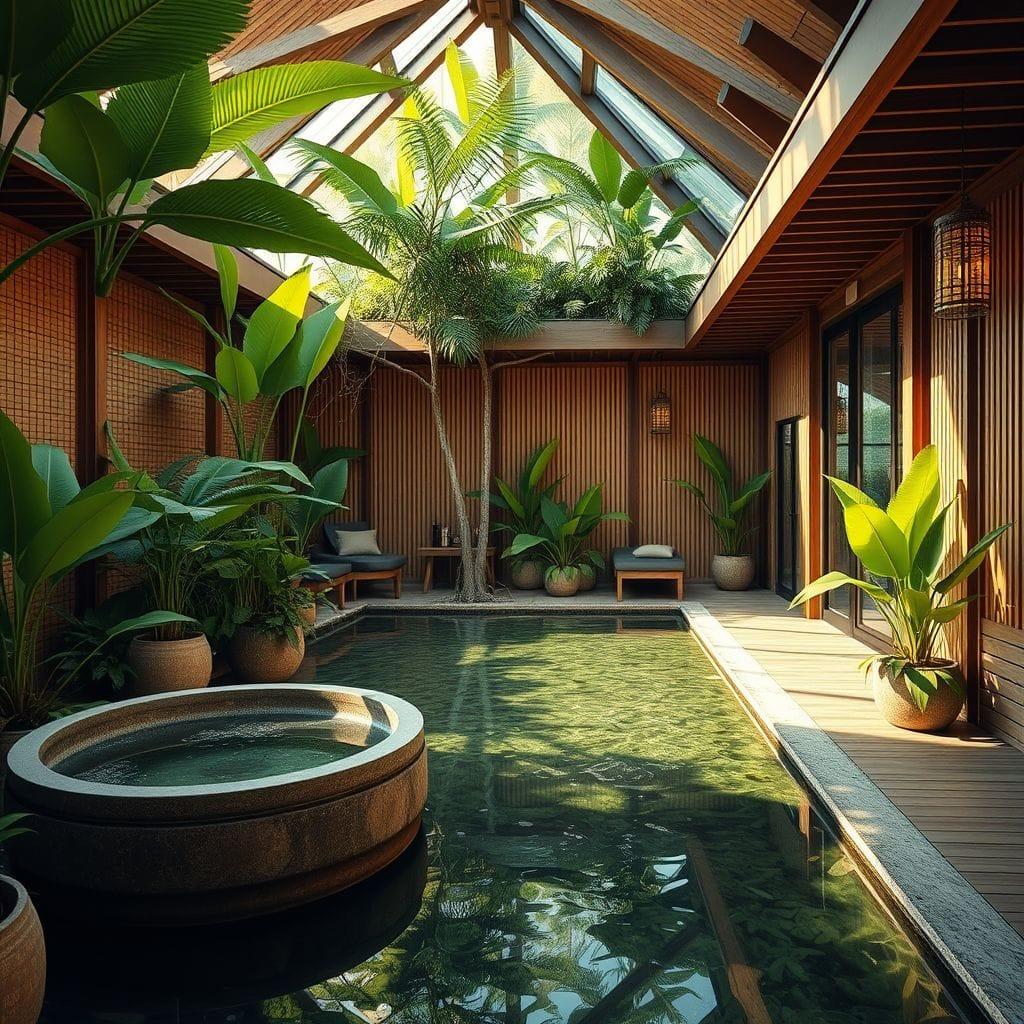 Tropical onsen - AI Generated