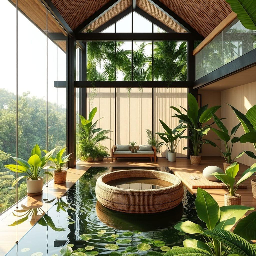 Tropical onsen - AI Generated