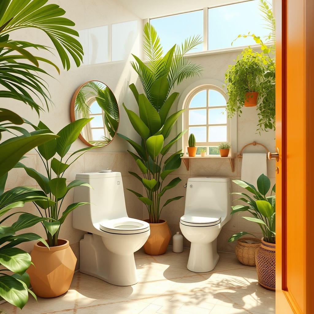 Tropical toilet - AI Generated