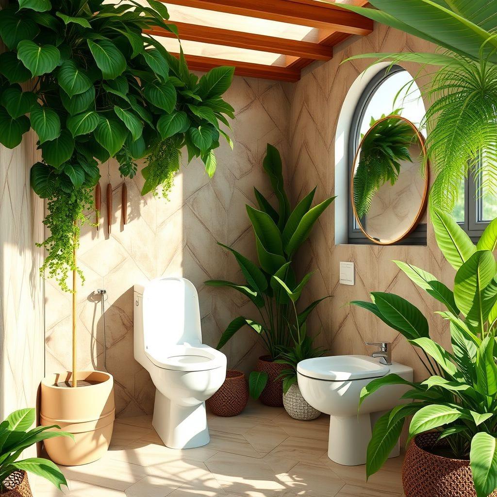 Tropical toilet - AI Generated