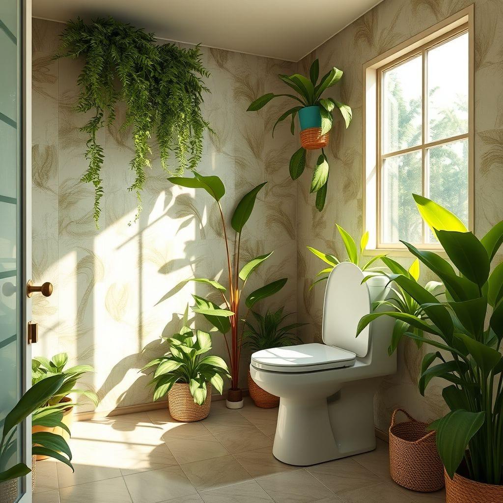 Tropical toilet - AI Generated