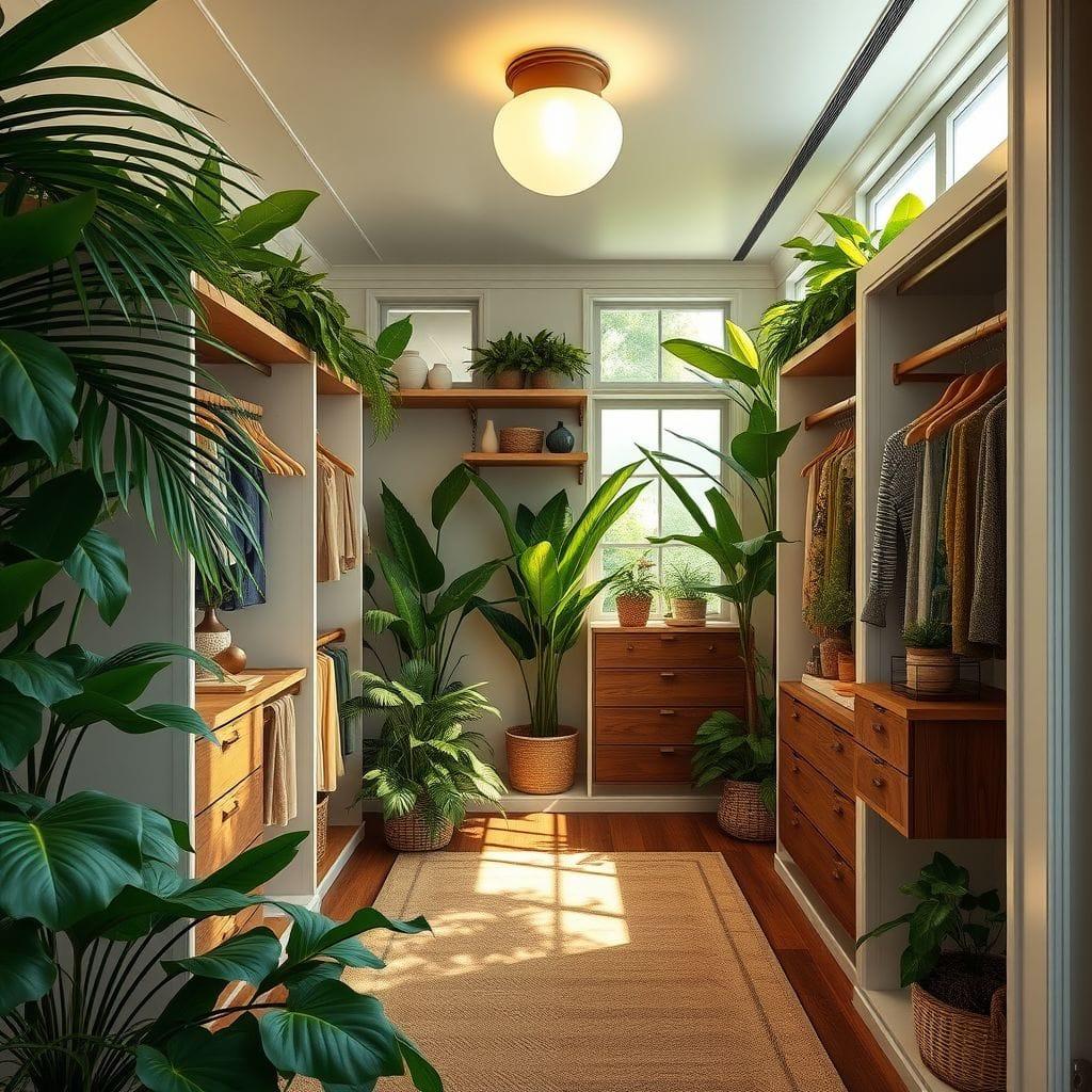 Tropical walk-in closet - AI Generated