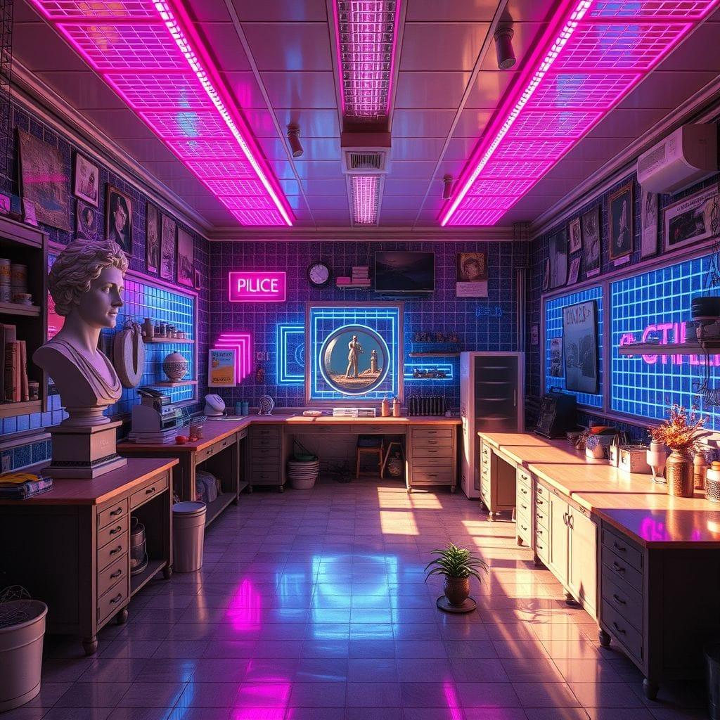 Vaporwave workshop - AI Generated