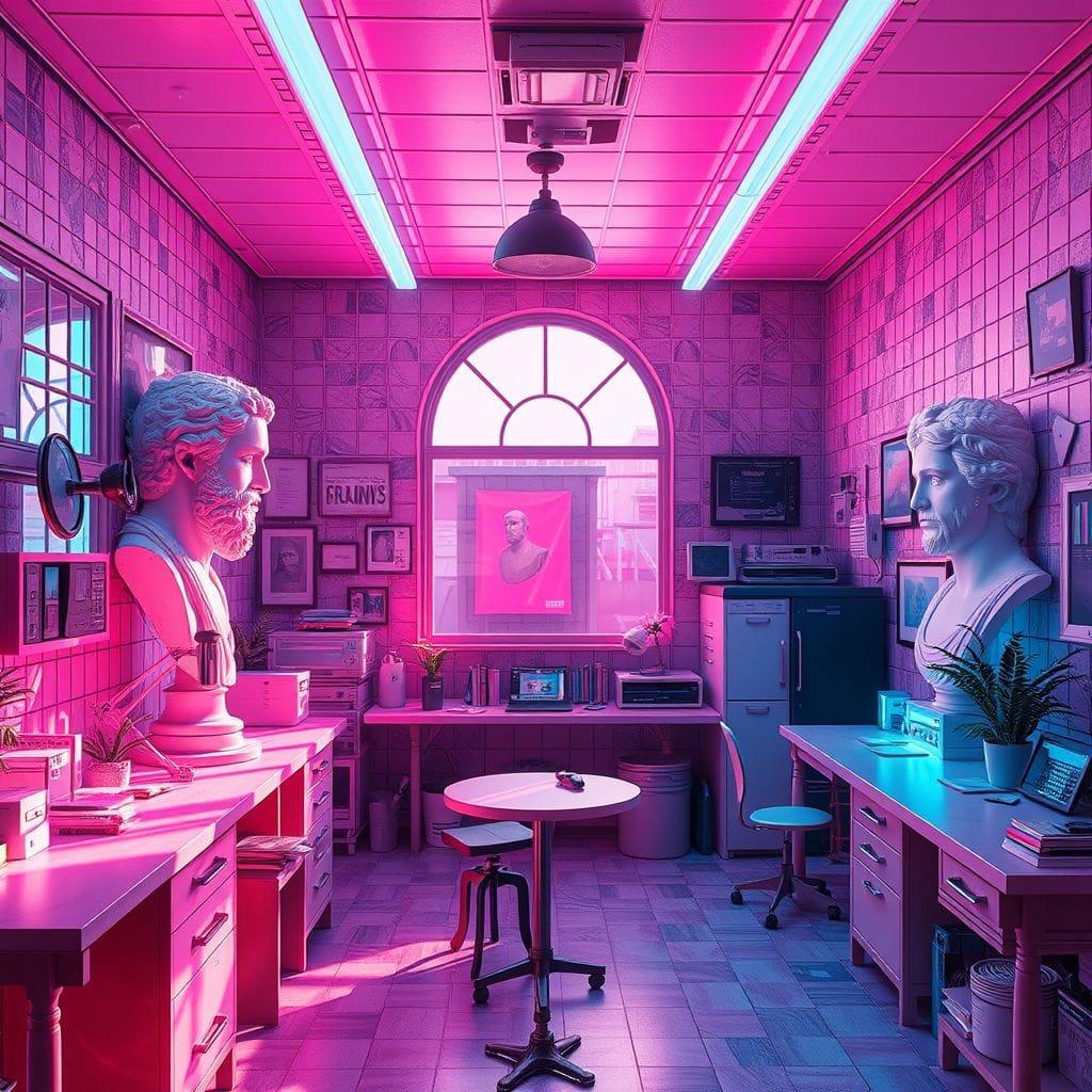 Vaporwave workshop - AI Generated