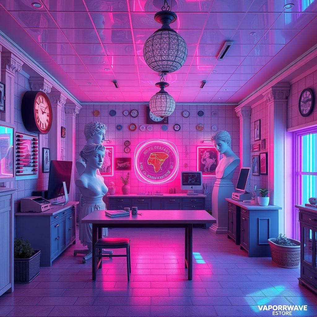 Vaporwave workshop - AI Generated