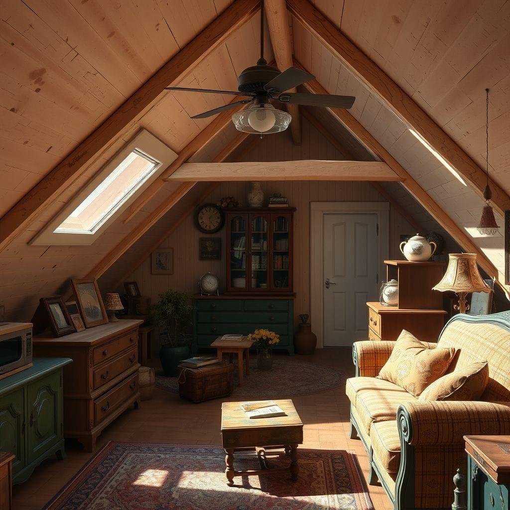 Vintage attic - AI Generated