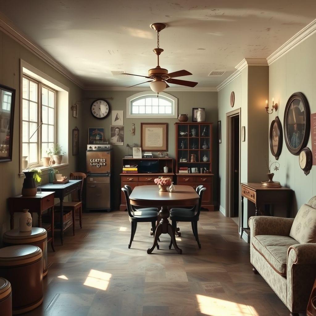 Vintage basement - AI Generated