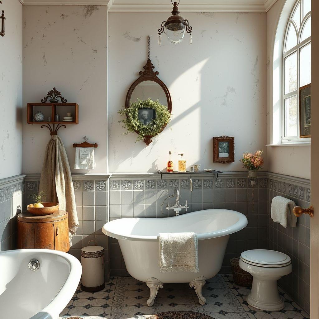 Vintage bathroom - AI Generated