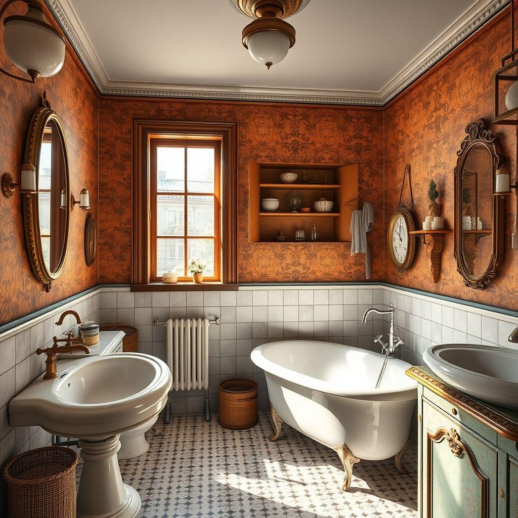 Vintage bathroom - AI Generated