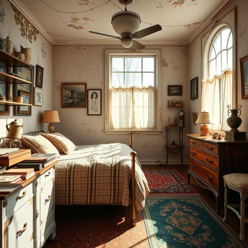 Vintage bedroom - AI Generated