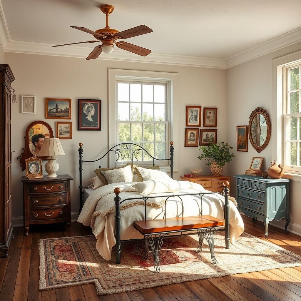 Vintage bedroom - AI Generated