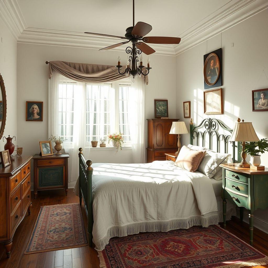 Vintage bedroom - AI Generated