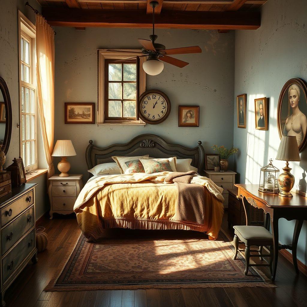 Vintage bedroom - AI Generated