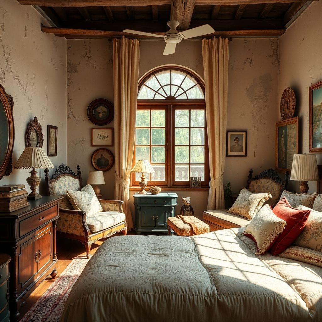 Vintage guest room - AI Generated
