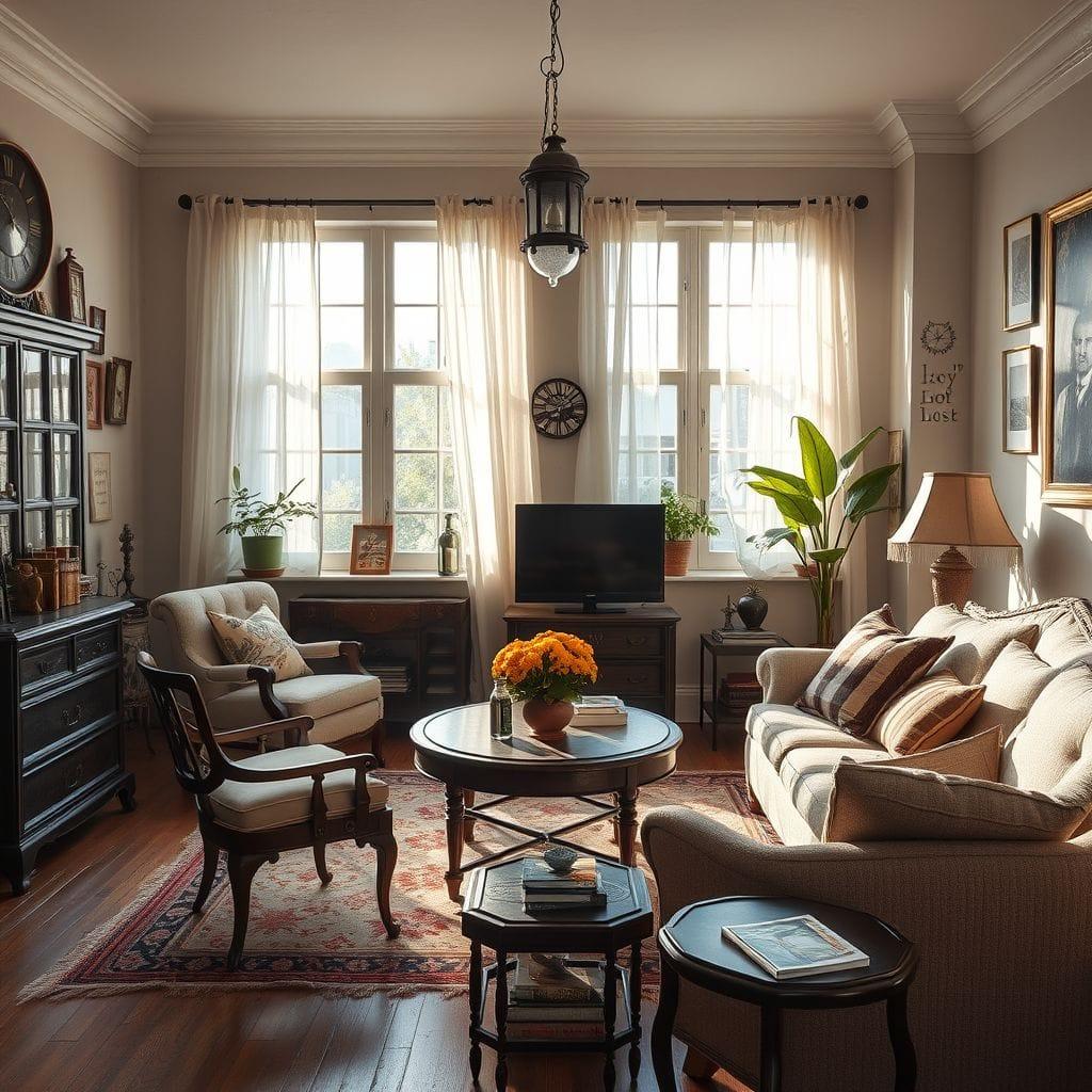Vintage living room - AI Generated
