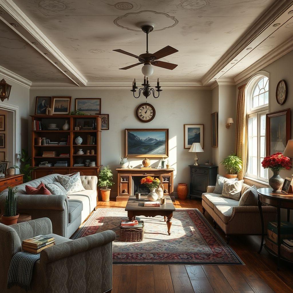 Vintage living room - AI Generated