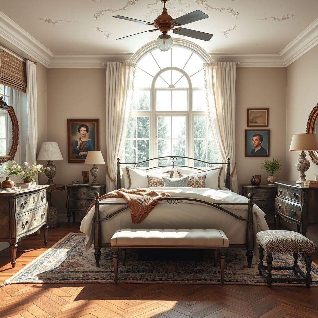 Vintage master bedroom - AI Generated