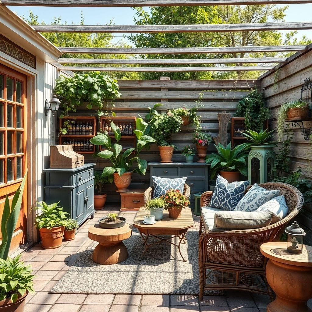 Vintage outdoor garden - AI Generated