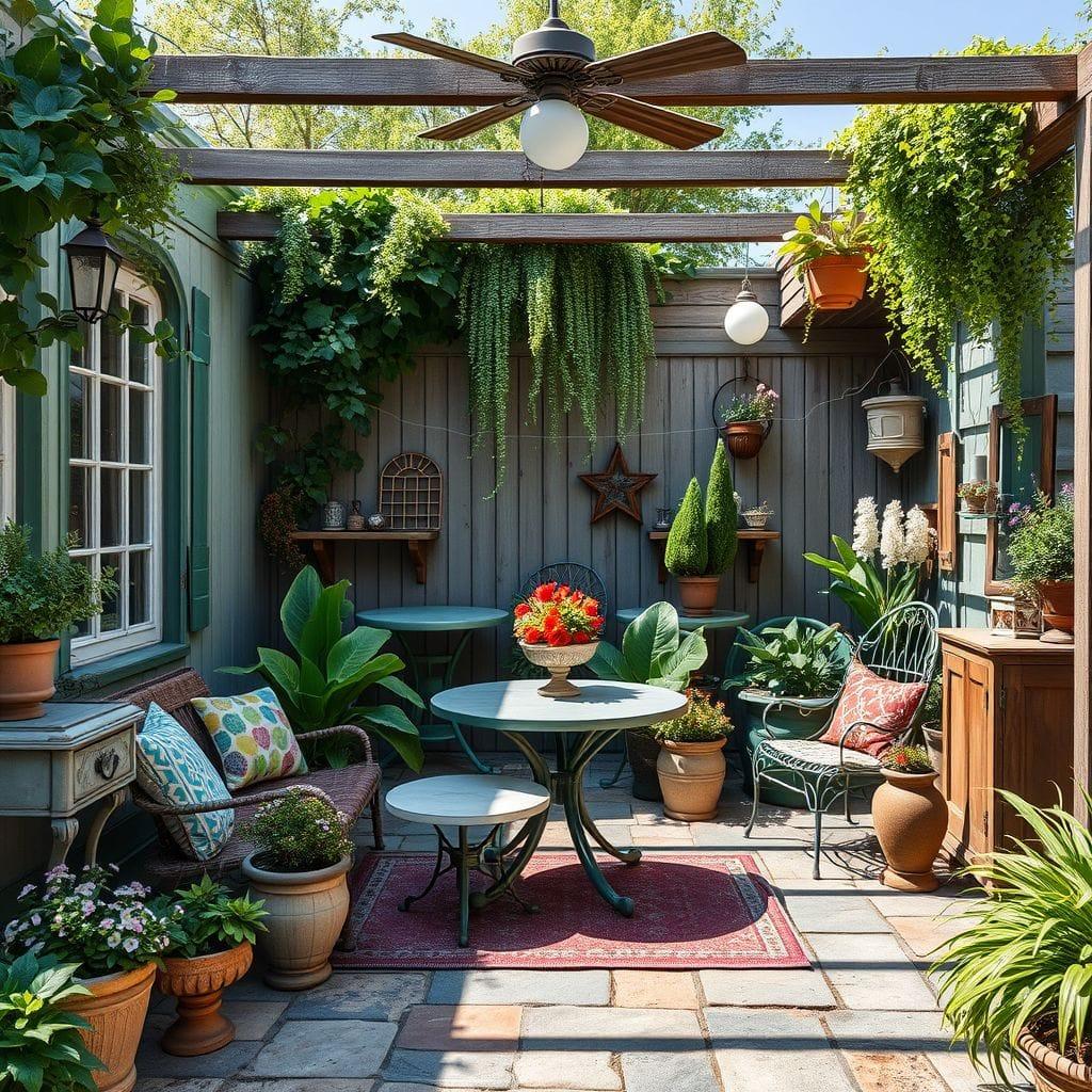 Vintage outdoor garden - AI Generated