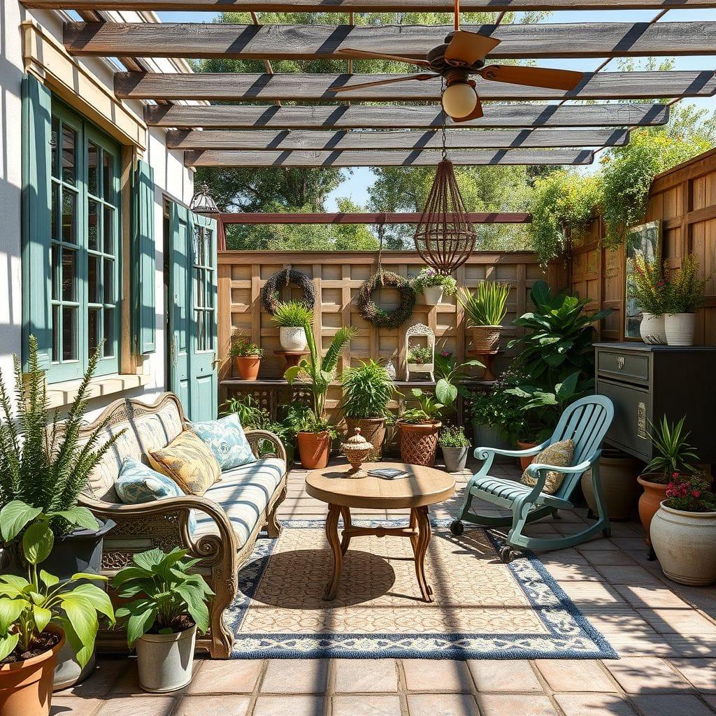 Vintage outdoor garden - AI Generated