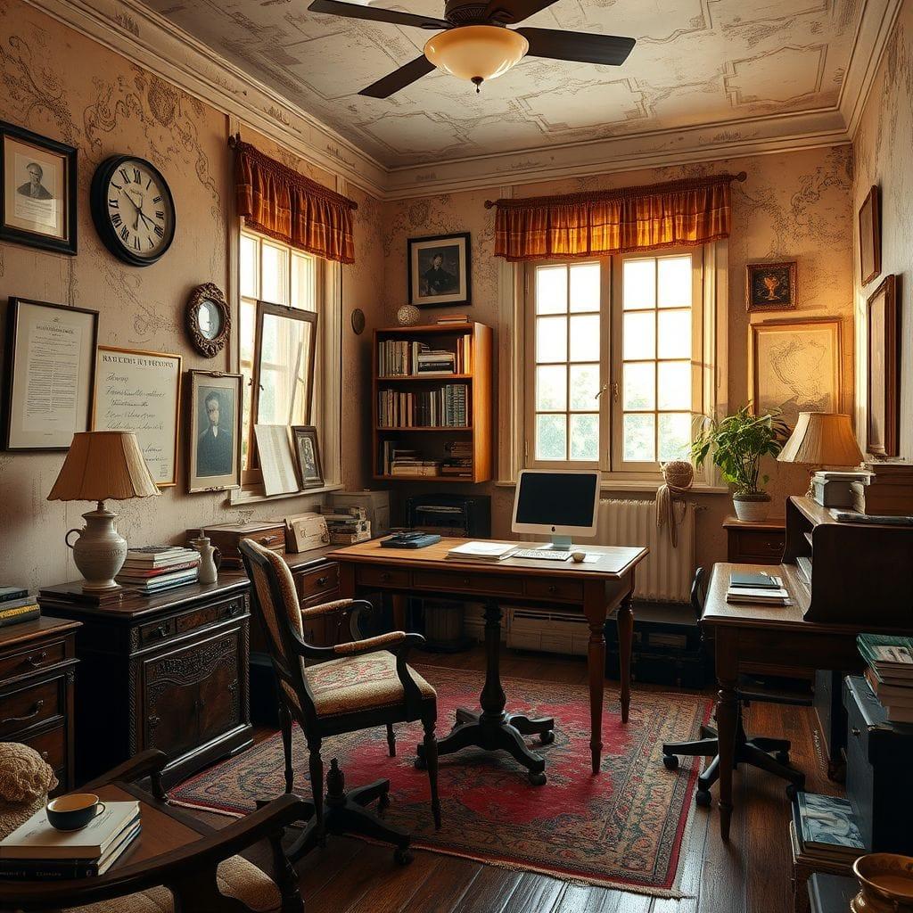 Vintage study room - AI Generated