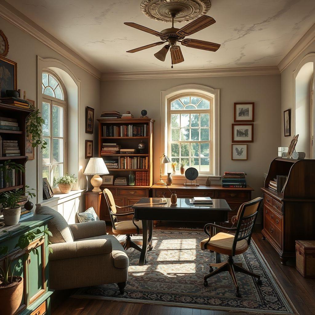 Vintage study room - AI Generated