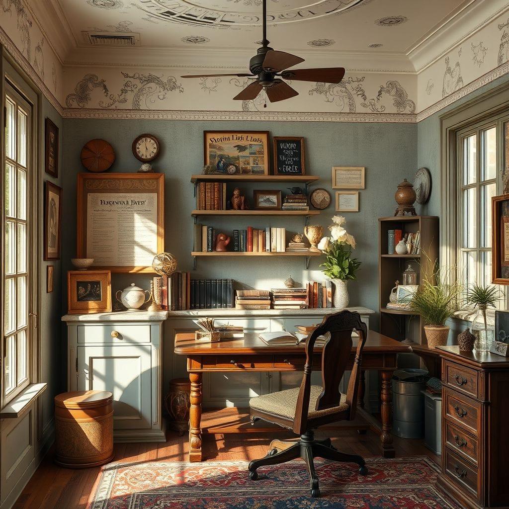 Vintage study room - AI Generated