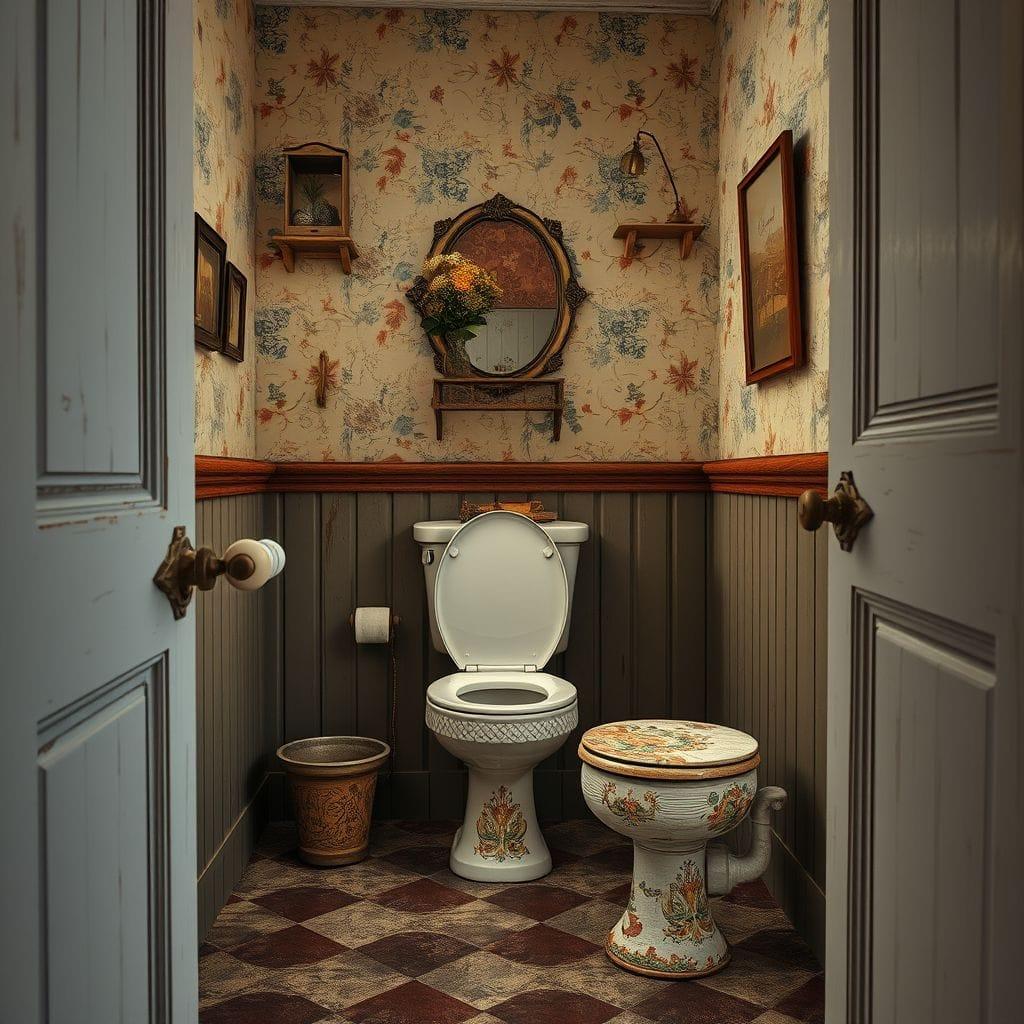 Vintage toilet - AI Generated