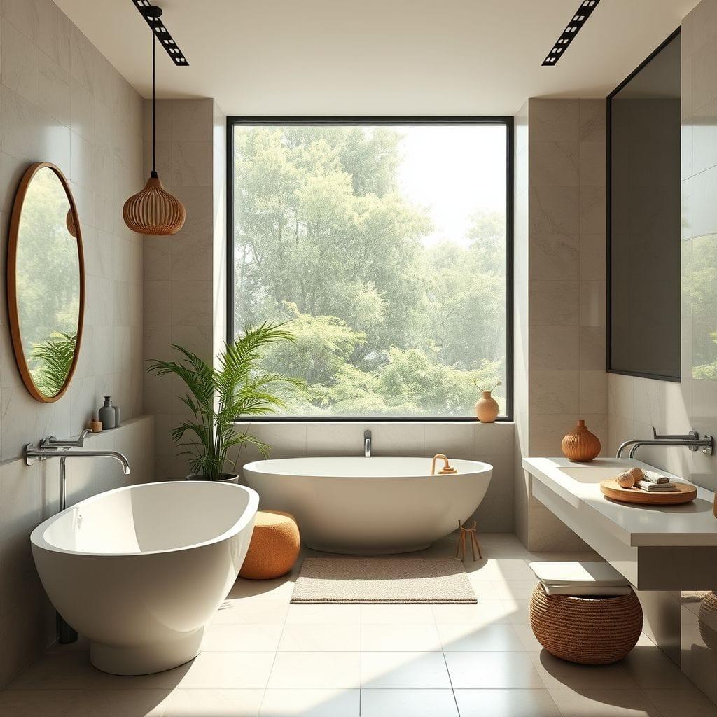 Zen bathroom - AI Generated