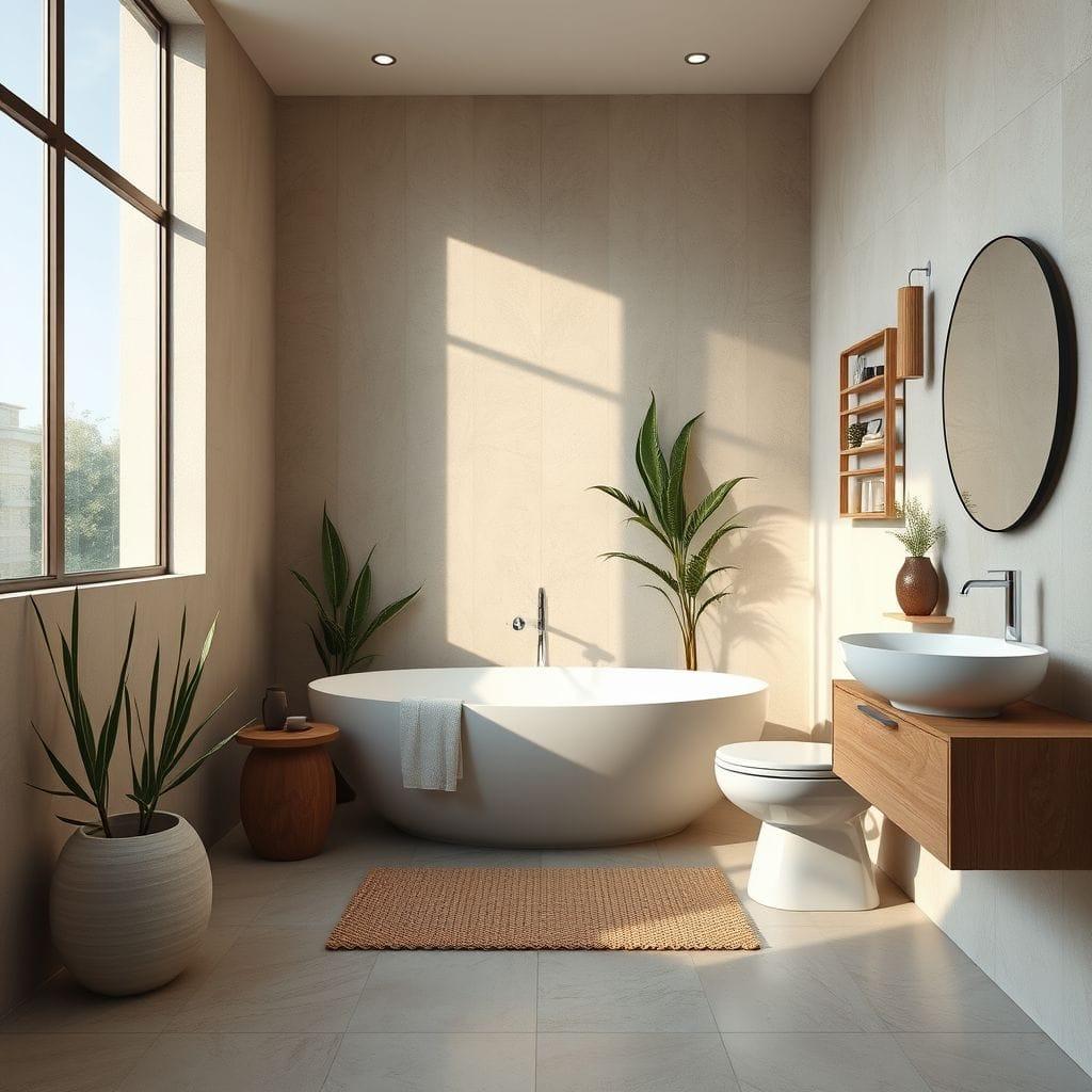 Zen bathroom - AI Generated
